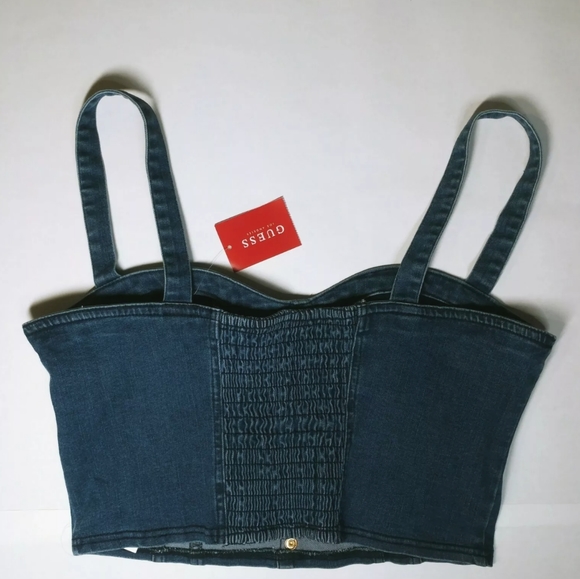 GUESS Denim Cropped Top - Picture 3 of 8